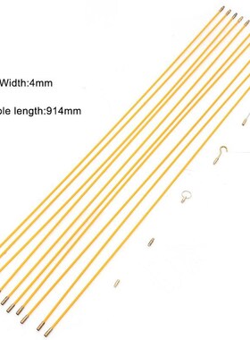 15Pcs 4mm 30FT Connectable Fiberglass Running Cable Wire Kit