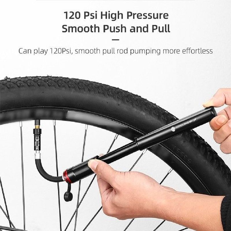 Bike Tire Inflator Portable Manual Bicycle Tyre Compressor