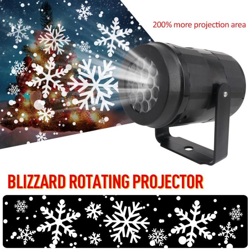 New Christmas Snowflake Laser Projector Light Lamp Rotating