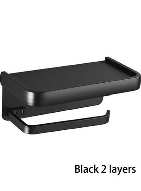 Wall Mounted Roll Tissues Holder Toilet Paper Shelf