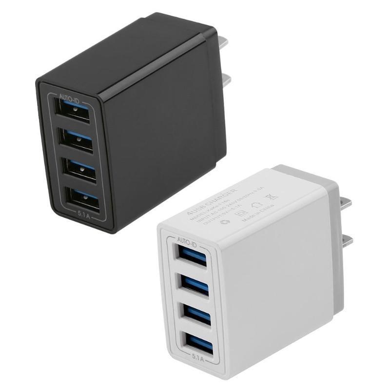 4 USB Port 5V Interface Mobile Phone Charging Plug Adapter F