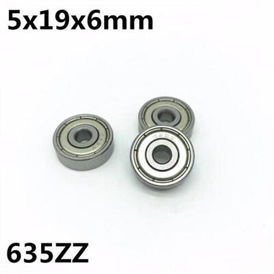 50Pcs 635ZZ 635-2Z 5x19x6 mm Deep groove ball bearing Miniat