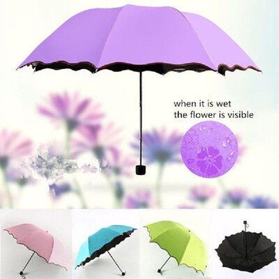 Fashion Umbrella Windproof Sunscreen Magic Flower Dome