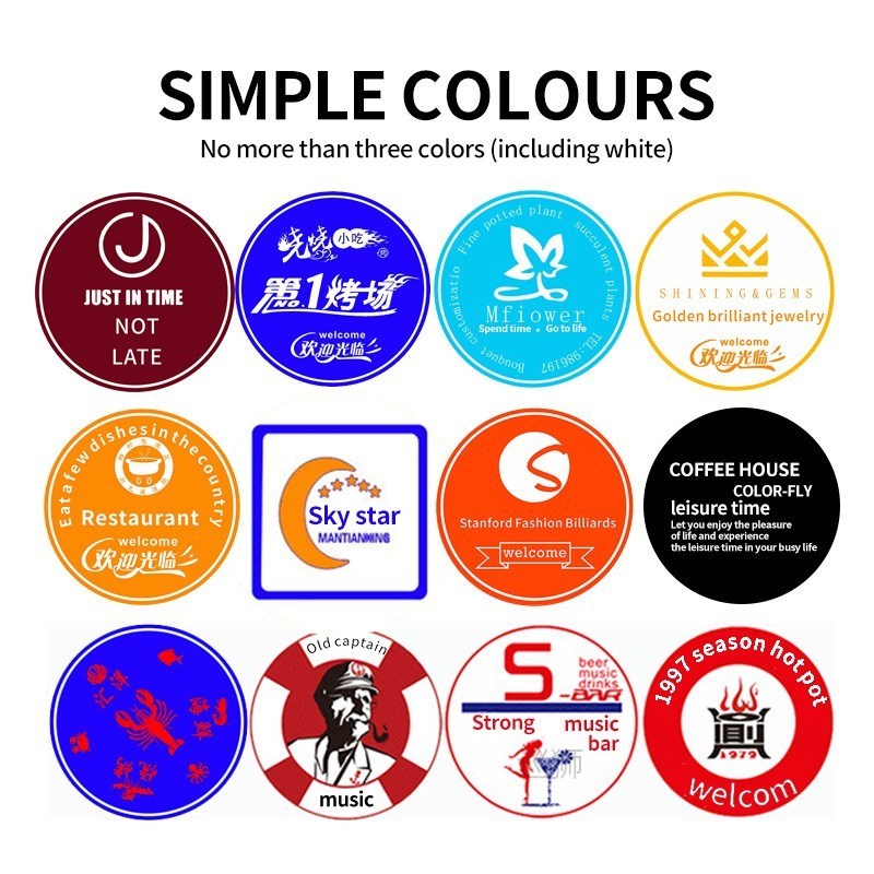 Logo Projector Pattern Glass Lens Advertising Text Gobo Lens