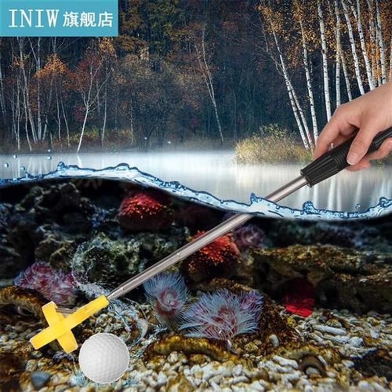 Golf Ball Retriever with 3 Pack Golf Club Cleaner Brush Tele