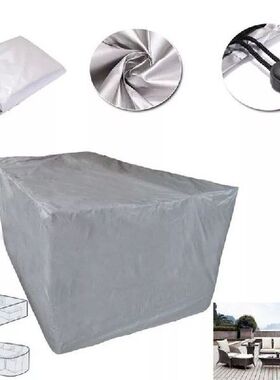 Penutup Furnitur Taman Teras Luar Ruangan Tahan Air Perak 8