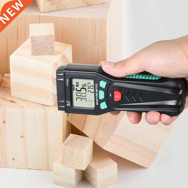 FUYI Digital Damp Meter Detector Wood Moisture Meter Wood