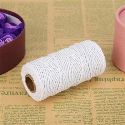 100 Meters/roll 2mm Cotton Twine Cord Natural Beige Twisted