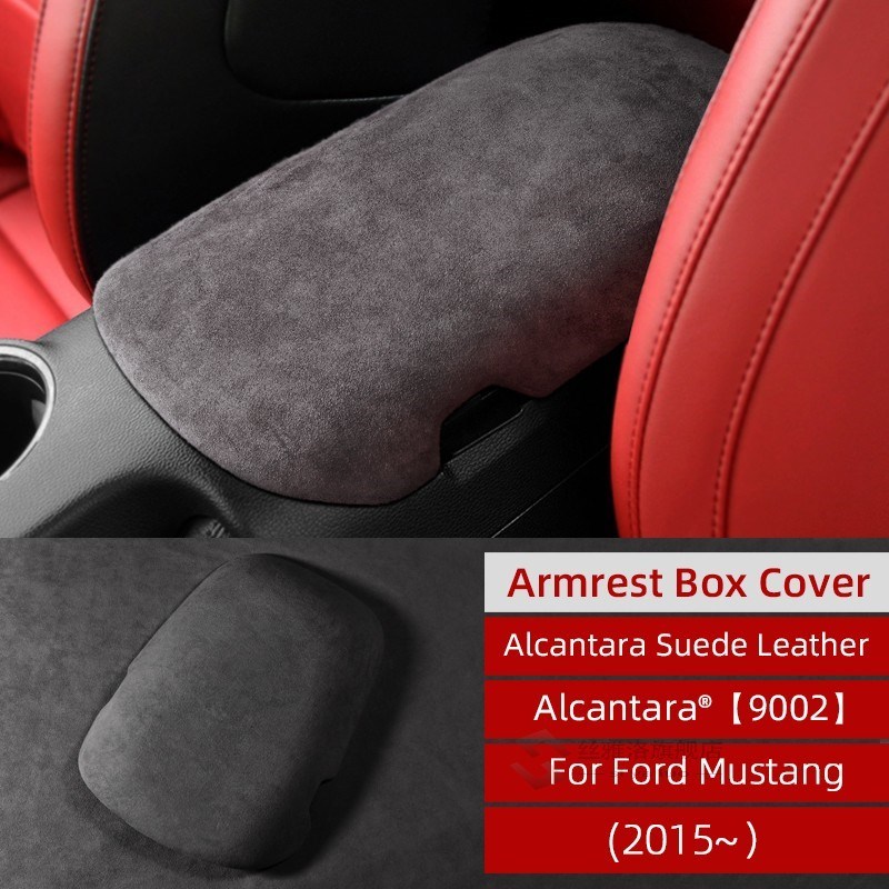 Alcantara Wrap  d Mustang 2015-2020 Car Armrest Box Panel Tr