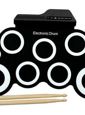 Digital Electronic Roll p Drum Pad Set Kit - Portable Silico