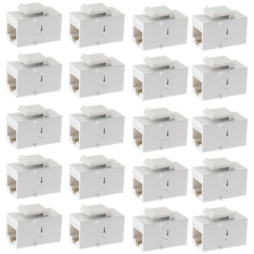Ethernet Keystone Coupler, 20Pack Cat6 RJ45 Keystone Jack In