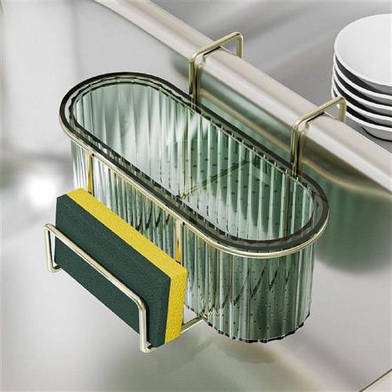 Kitchen Bathroom Hanging Iron Storage Box Sponge Holder
