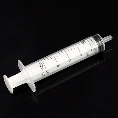 10Pcs 10 mL Plastic Syringe Hydroponics Analyze Disposable M