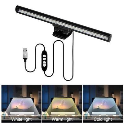 LED Desk Lamp Dimmable Office USB Computer Eye-caring Table