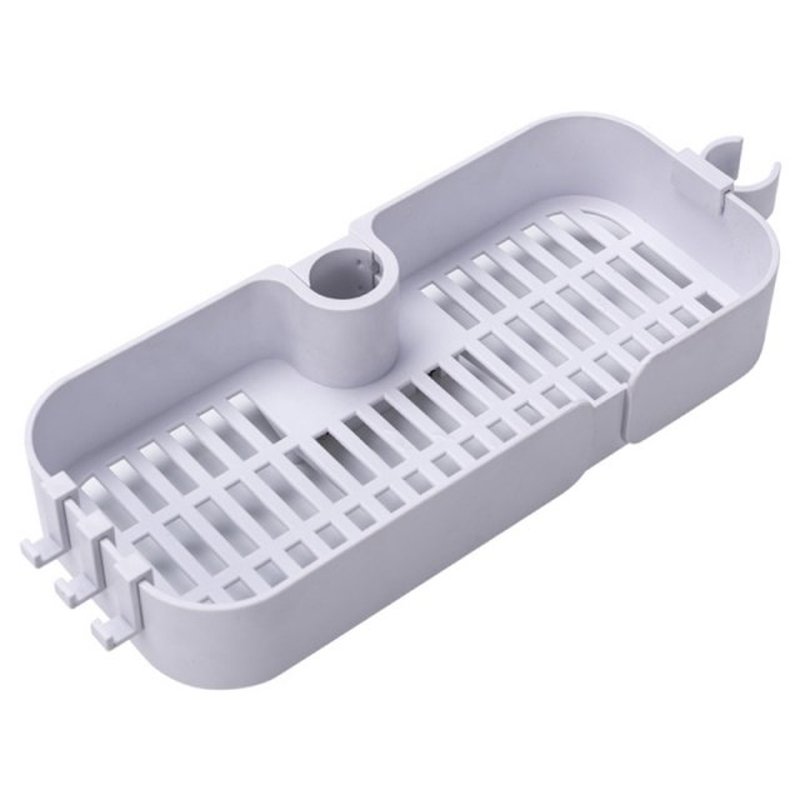 Bathroom Shampoo Holder Sponge Frame Shower Rod Mount Drain