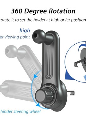 Upgrade Air Vent Car Phone Holder Stand with Metal Hook Clip