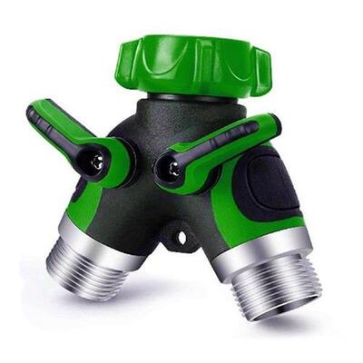 3/4 Garden Hose Splitter Individually Adjustable