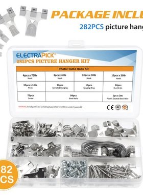 Electrapick 283pcs Picture Hook Hanger for Photo Frame Woode