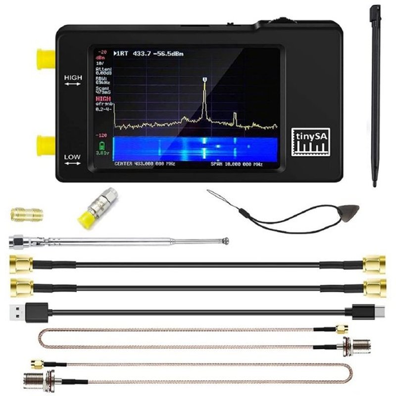 TinySA Spectrum Analyzer- SMA Male to UHF Female Cables &
