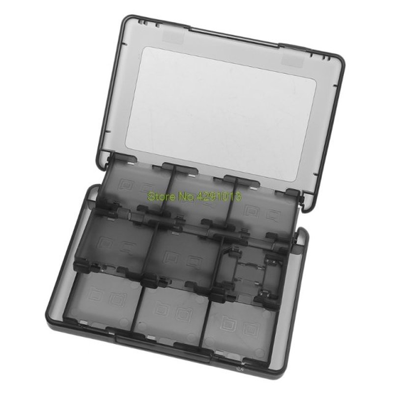 28-In-1 Black Game Card Case Holder Cartridge Storage Box Fo