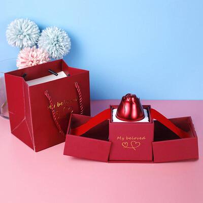 Wedding Anniversary Alloy Rose Lifting Jewelry Gift Storage