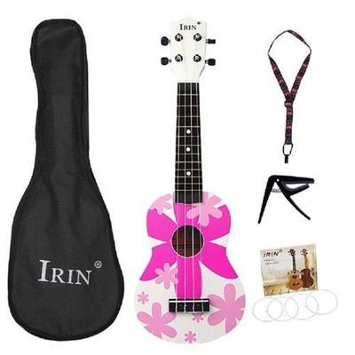21inch Ukulele Flower Pattern Basswood Ukelele 4 Strings