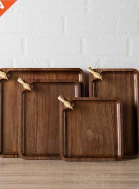 Creative Black walnut Wooden manual Magpie Gold Household