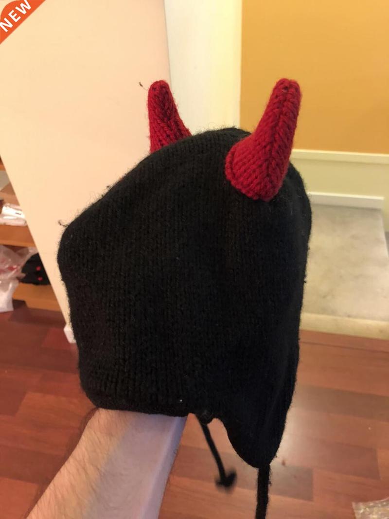 Knit Benie Ht Women Hnde Horn ErFlp Hnging Tringle