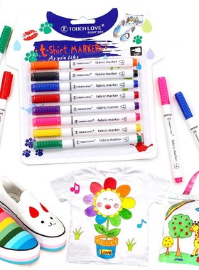 8 Pcs/Set Clothes Textile Marker Fabric Paint Pen DIY Craft