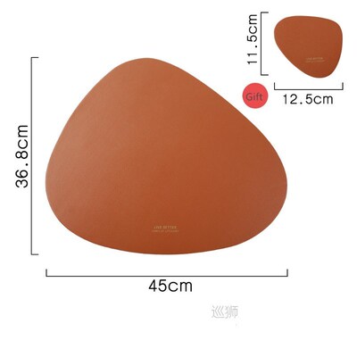 Tableware Pad Placemat Table Mat  PU Leather Heat Insulation