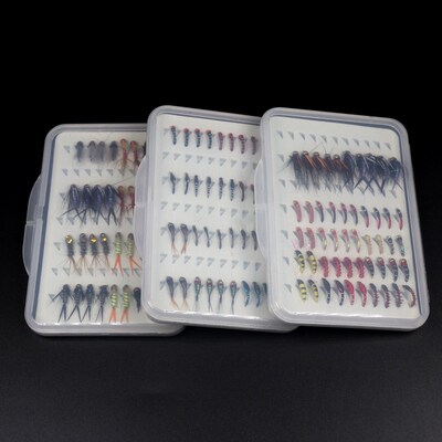 40PCS/Box Fishing Fly Set Stonefly Buzzers Beadhead Nymphs E