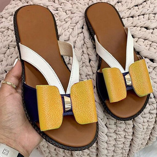 Women Shoes 2022 Summer Fashion Square Heel Platform Slides