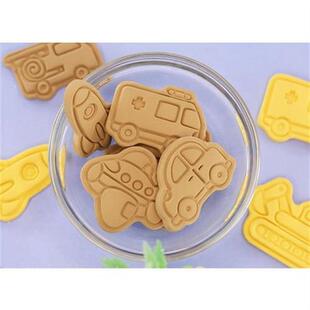 8 Pcs Car Airplan Series Shape Cookie Cutters and Stamper Ca