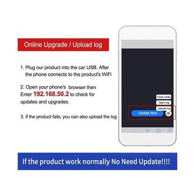 Wireless CarPlay Adapter, for Factory Wired CarPlay Cars, Up