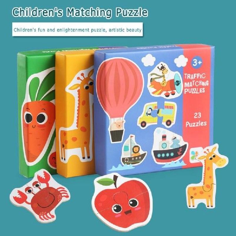 Anak-anak Puzzle Pasangan Besar Kayu Montessori