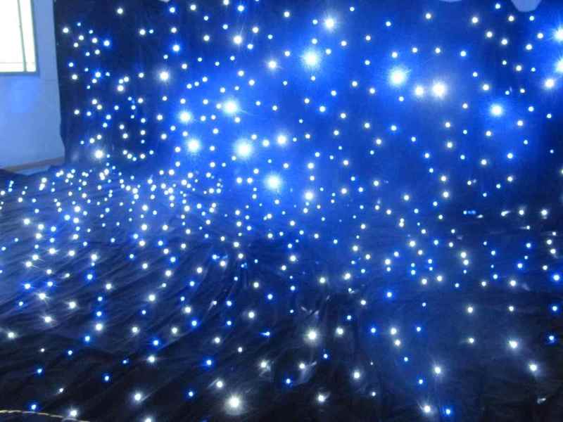 High Brightness BW LED Starlit Twinkle Star Curtain Wedding