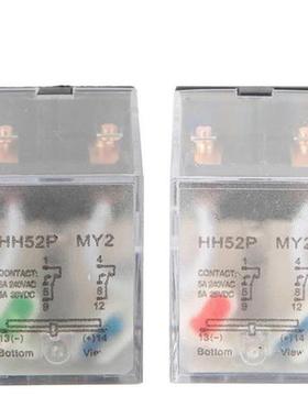 Intermediate Relay HH52P 24VDC/220VAC 5A 8 Pins Coil DPDT El