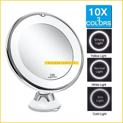 led light rror 10X Magnifying LED Makeup Mirror Flexible Van