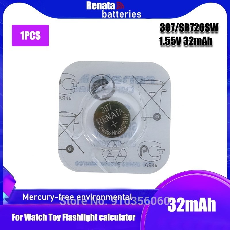 Silver Oxide Watch Battery 397 SR726SW 726 1.55V  origin