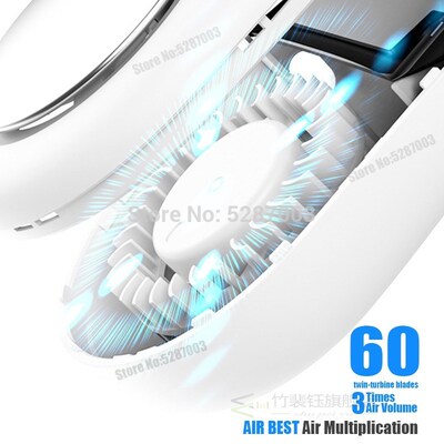 Air Conditioner Neck Fan Leafless Cooler Portable Smart Dual