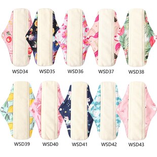 6Pcs/10Pcs Women Washable Panty Liner Sanitary Pads Absorbe