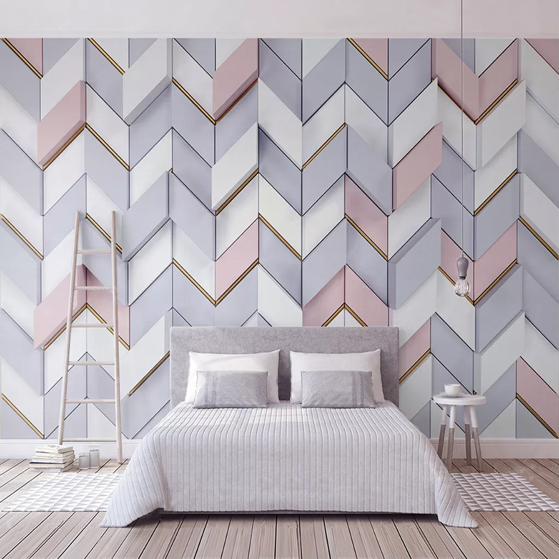 Custom Photo Wallpaper 3D Stereoscopic Polygonal Mosaic