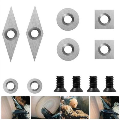 8Pcs Tungsten Carbide Cutters Metric Insert Set Square Diamo