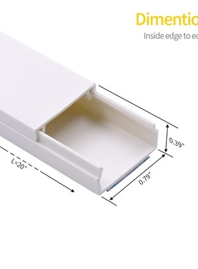 8pcs PVC Cord Duct Cover Wire Management Cable Raceway House