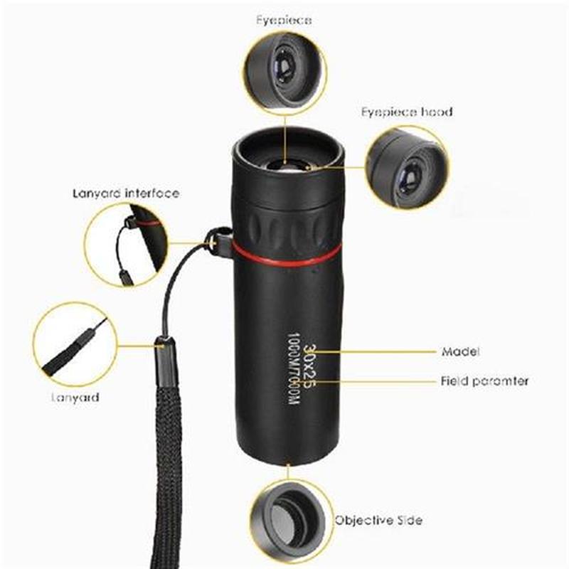 Mini Portable Zoom Scope 30x25 Monocular Telescope for