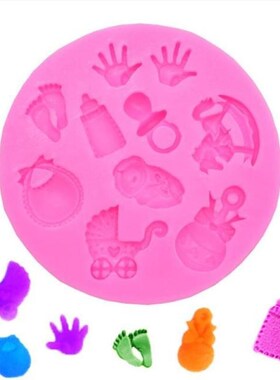 Baby Shower Party stroller hand bottle Trojan Shape 3D fonda