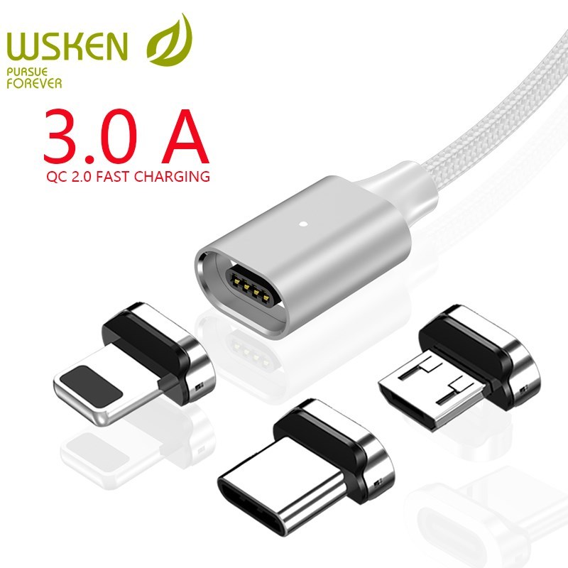 WSKEN X2 Magnetic Charging Cable for iPhone Charger Micro U