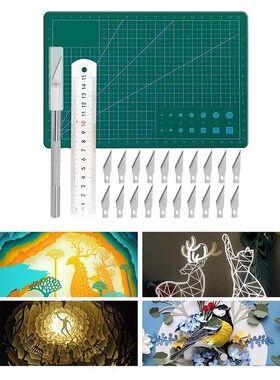 24Pcs/set Carving Exacto Knives Craft DIY Kit Art Blades Ma