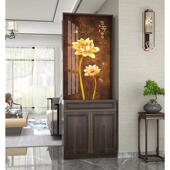 完美门屏隔断柜储物架现代简约入口客厅实木新中式 入口柜