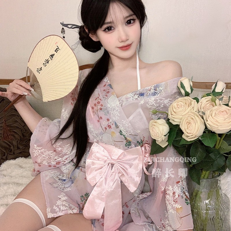 日系和服性感晴趣制服辣妹小胸情侣趣味内衣免脱床上纯欲风qqny